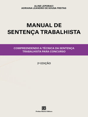 cover image of Manual de Sentença Trabalhista--2ª ED.